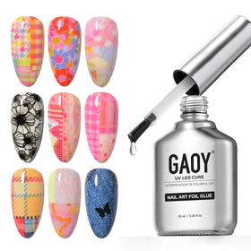 GAOY front bottle view showing clear foil glue and capacity benefit
