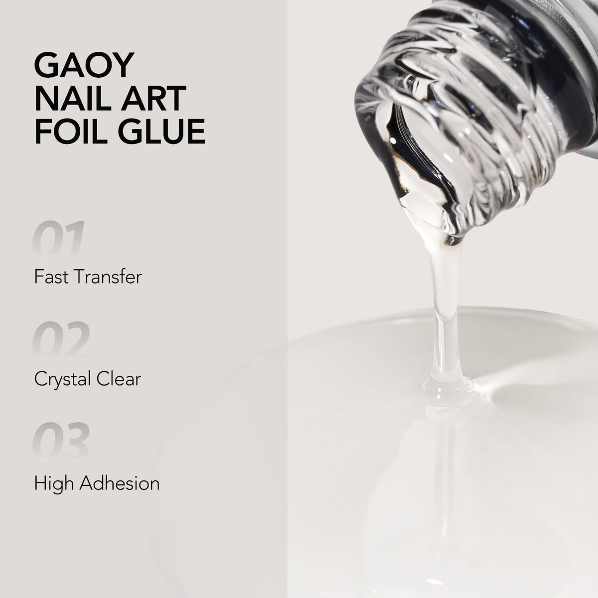 GAOY being applied to nail demonstrating easy at-home transfer