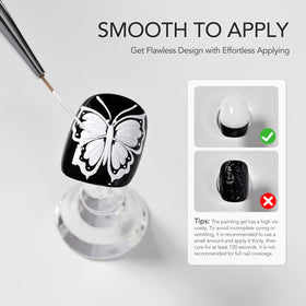 GAOY hand with French tips and floral art showcasing salon-quality results benefit