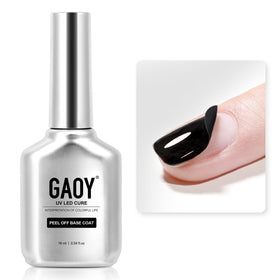 GAOY front bottle view showing clear peelable base and easy application benefit