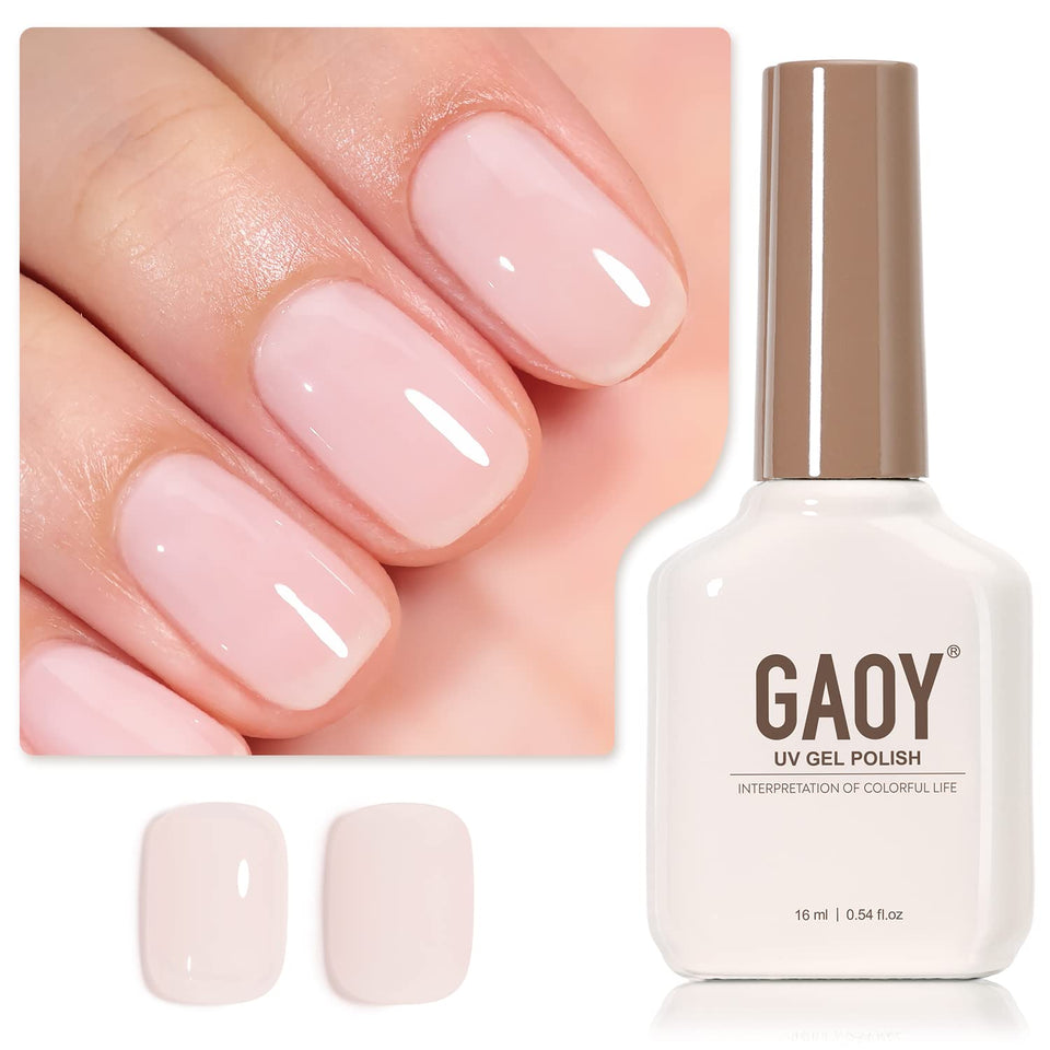 GAOY front bottle showing milky pink shade and glossy finish benefit