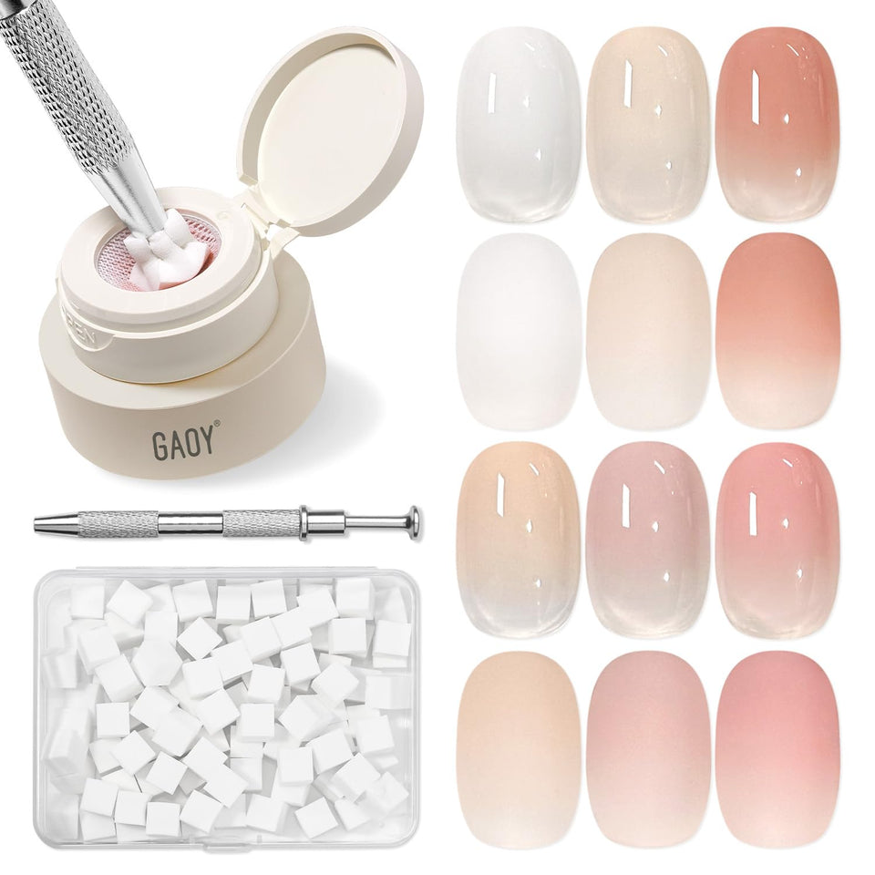 GAOY front packaging showing 6-color ombre gel kit and contents for easy selection