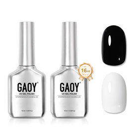 GAOY front packaging showing both black and white bottles for versatile designs