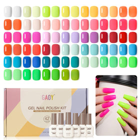 GAOY front packaging showing full 42-piece kit for versatile at-home manicures