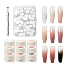 GAOY front packaging showing nine rose garden gel pots and compact case, organized for convenience