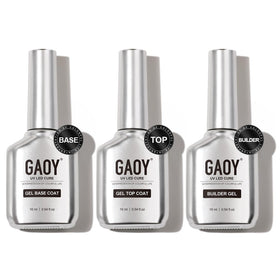 GAOY front packaging set showing three 16ml bottles and chrome design, highlights value