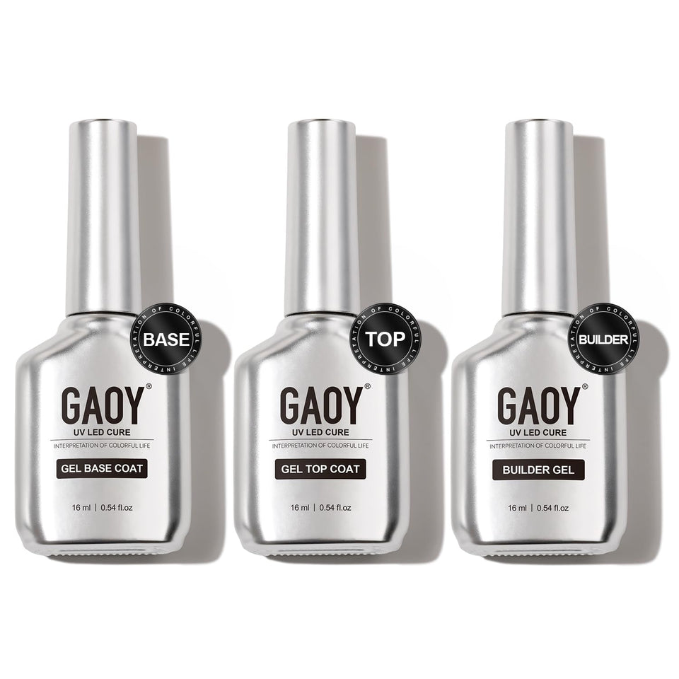 GAOY front packaging set showing three 16ml bottles and chrome design, highlights value