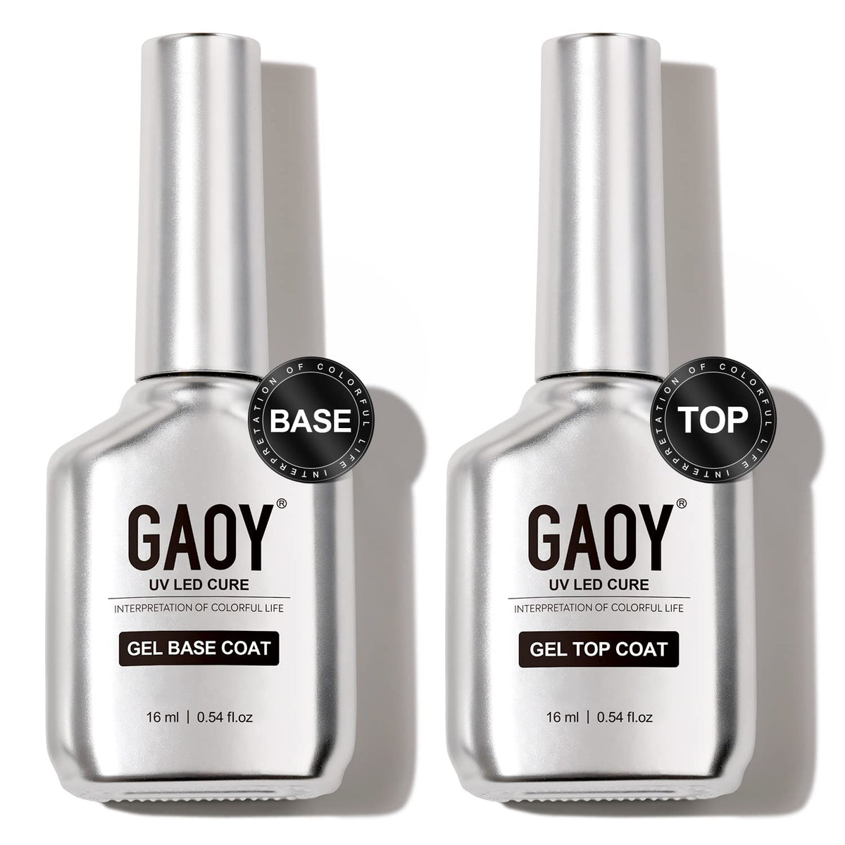 GAOY front packaging showing both 16ml bottles and sleek chrome design for professional look