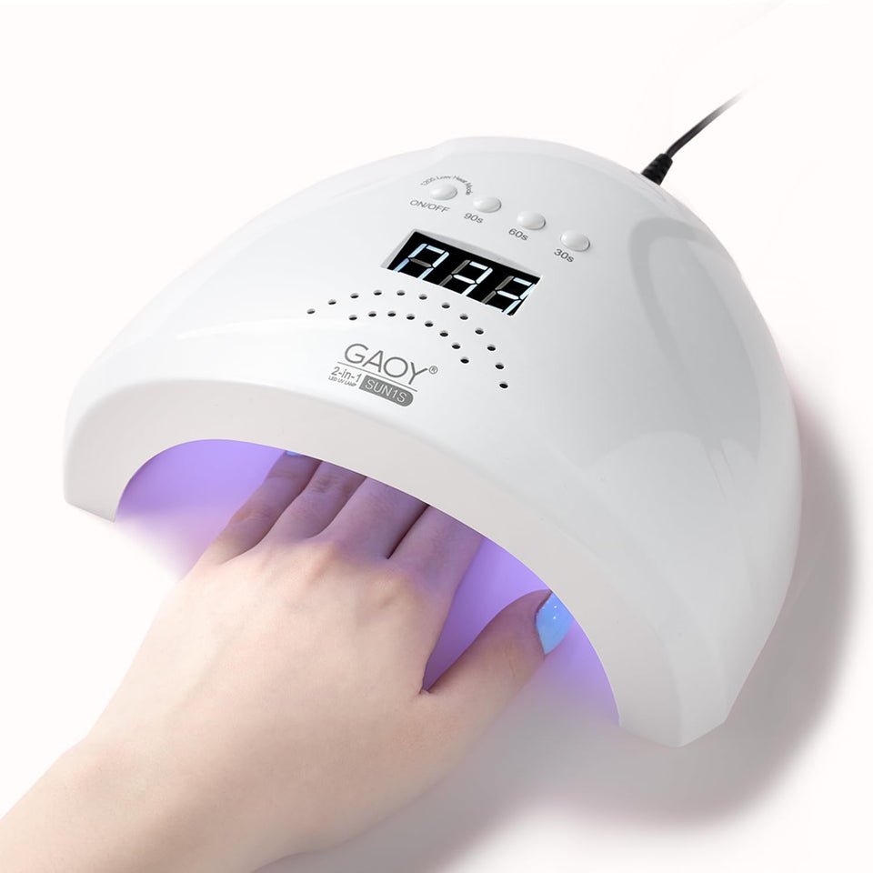 GAOY front view of lamp showing compact professional dryer and quick curing benefit