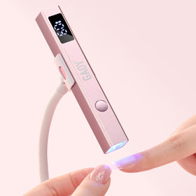 GAOY front view of rose gold cordless lamp showing compact design and portability