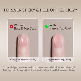 GAOY gel being applied to a nail showing controlled sculpting for strength