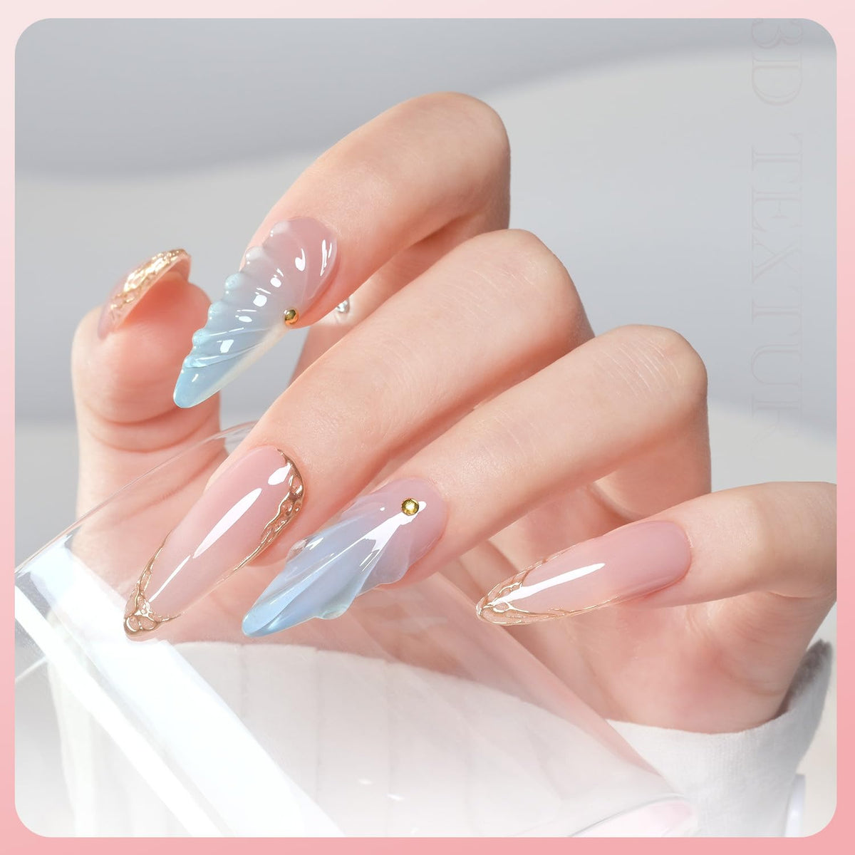 GAOY gel sculpted 3D rose on nail illustrating precise carving and decorative depth