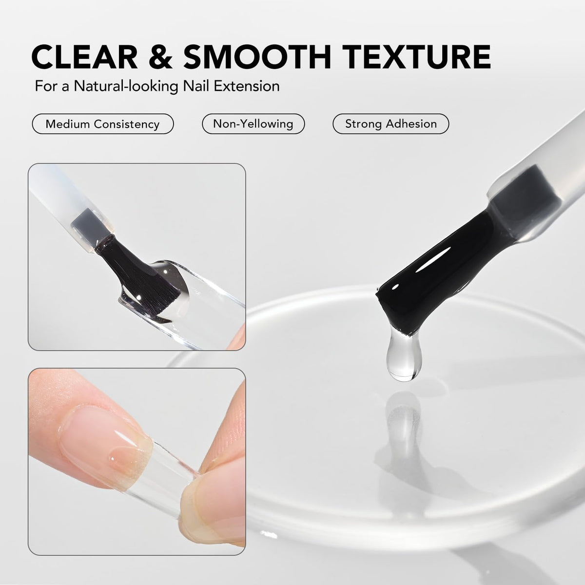 GAOY gel texture close-up demonstrating smooth, repositionable formula