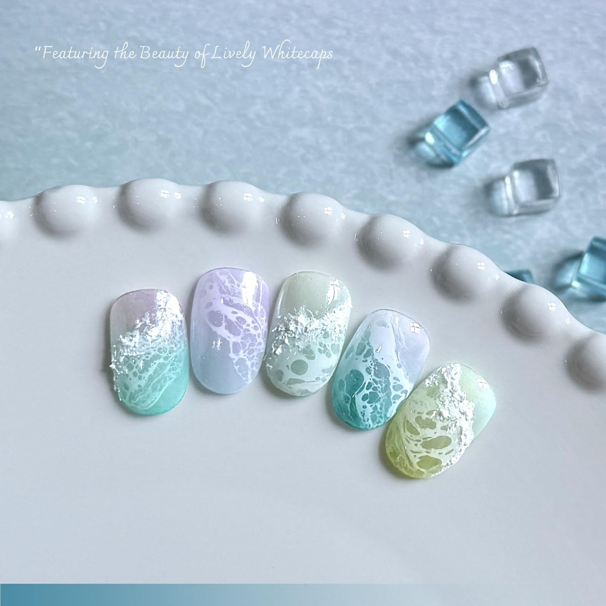 GAOY gel texture on palette showing creamy white diffusion for blends