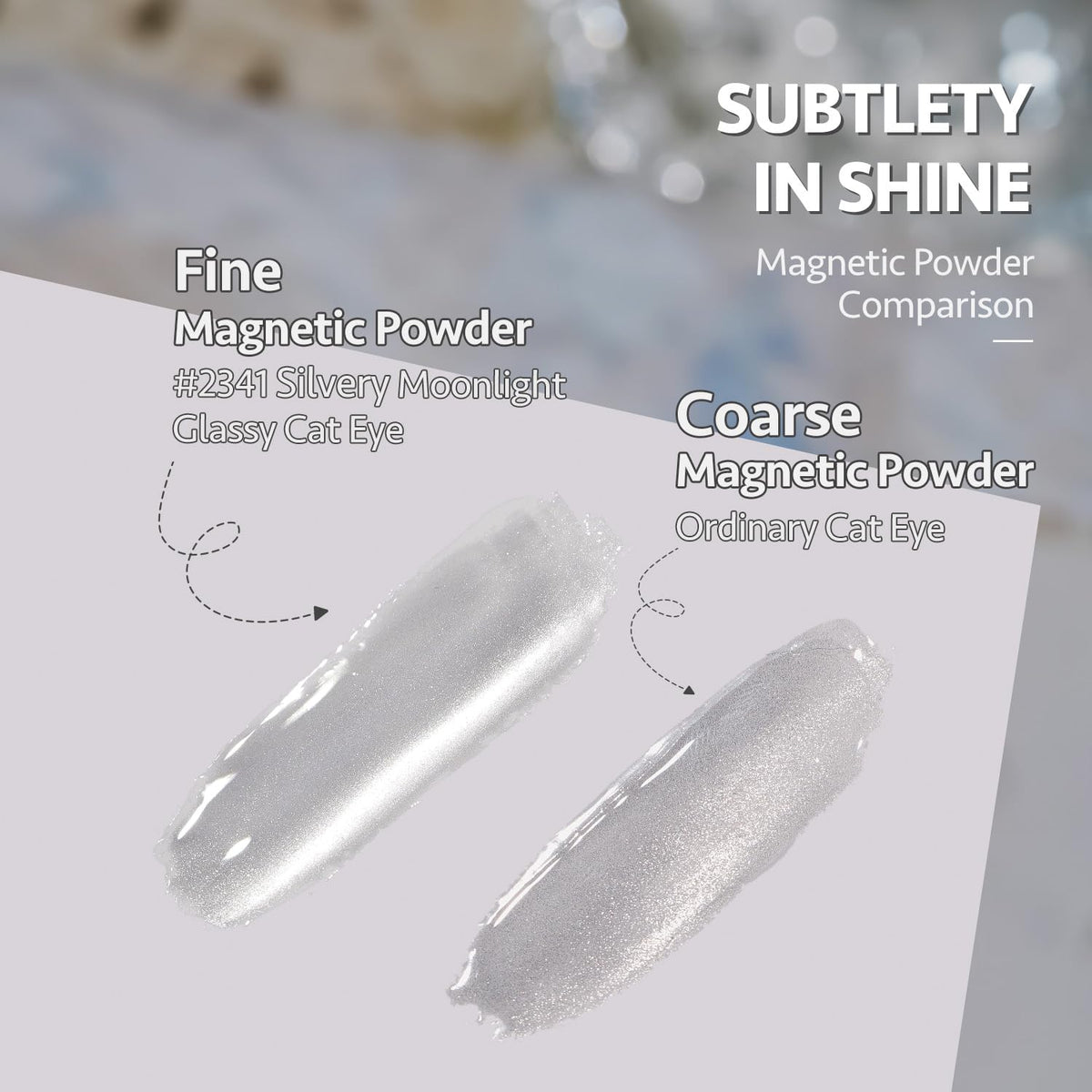 GAOY cat eye magnet beside cap demonstrating included tool for precise stripe creation