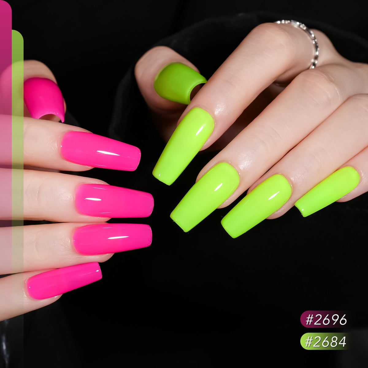 GAOY glossy and matte top coat bottles demonstrating shiny and velvet finish options