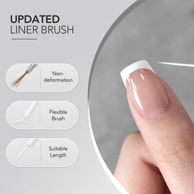 GAOY in-use image applying a clean French tip to a nail for crisp results