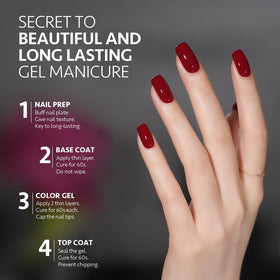 GAOY applied during home manicure showing professional salon-like result