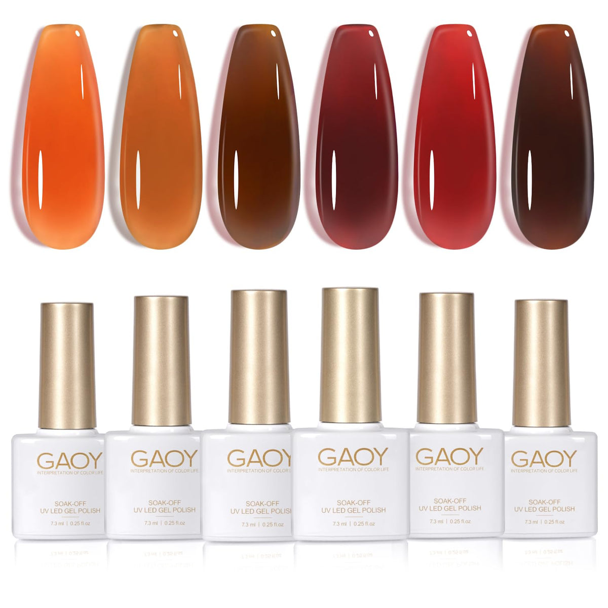 GAOY bottle front view showing label and warm jelly tones for easy identification