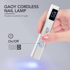 GAOY LCD display closeup showing timer and battery for precise control