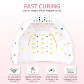 GAOY detailed view of 30 LED units for even gel polish curing benefit