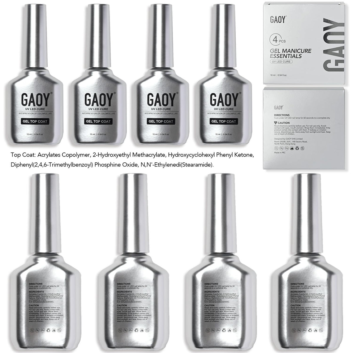 GAOY lifestyle image of dressed hands wearing glossy gel nails showing long-lasting protection benefit