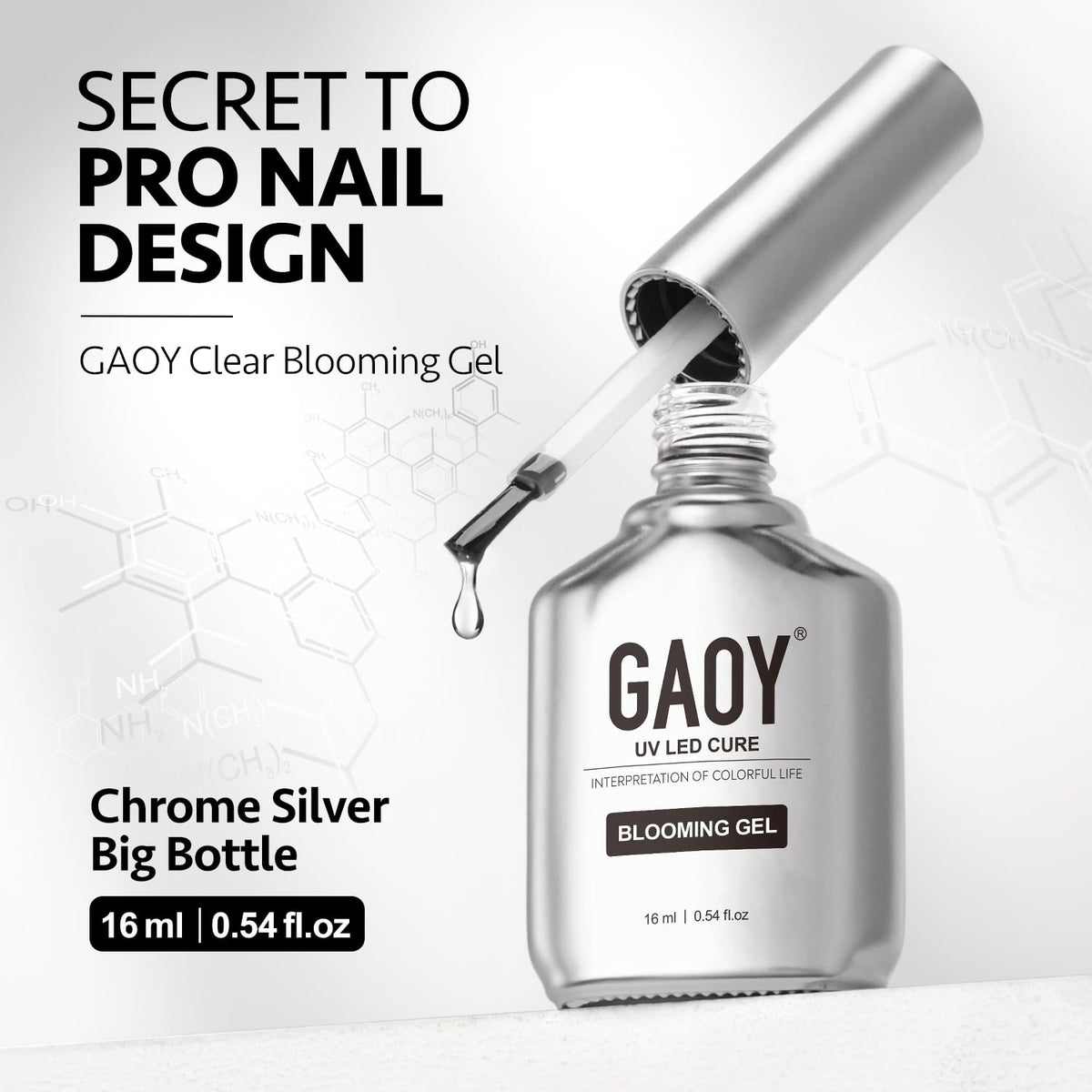 GAOY on a hand model in daylight demonstrating natural-looking marble nail results