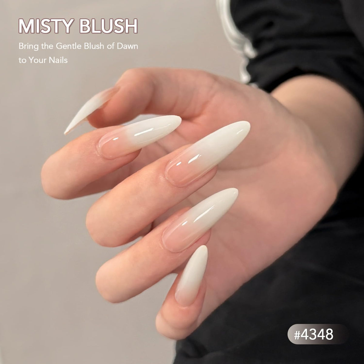 GAOY lifestyle shot of hands with aura-blush ombre nails for style