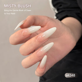 GAOY lifestyle shot of hands with aura-blush ombre nails for style
