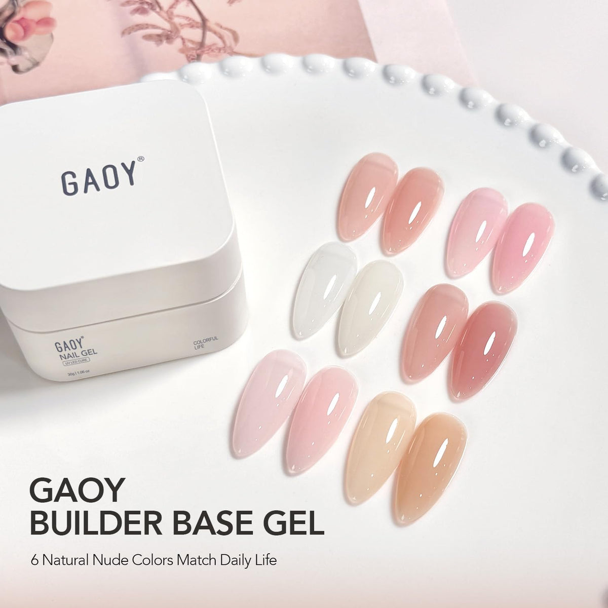 GAOY manicure lifestyle on hands showing polished nails and long-lasting natural look