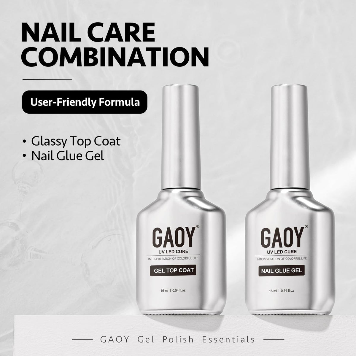 GAOY finished manicure hands displaying long-lasting glossy protection