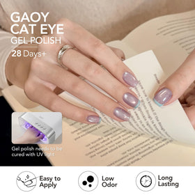 GAOY lifestyle manicure scene on hands holding seashells showcasing salon-quality results