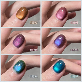 GAOY manicure lifestyle setting finished nails showcasing salon-quality holographic results