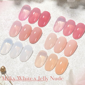 GAOY manicured hands in soft setting, neutral jelly shades for everyday wear