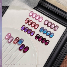 GAOY lifestyle tabletop display with tools and polishes inspiring at-home salon results