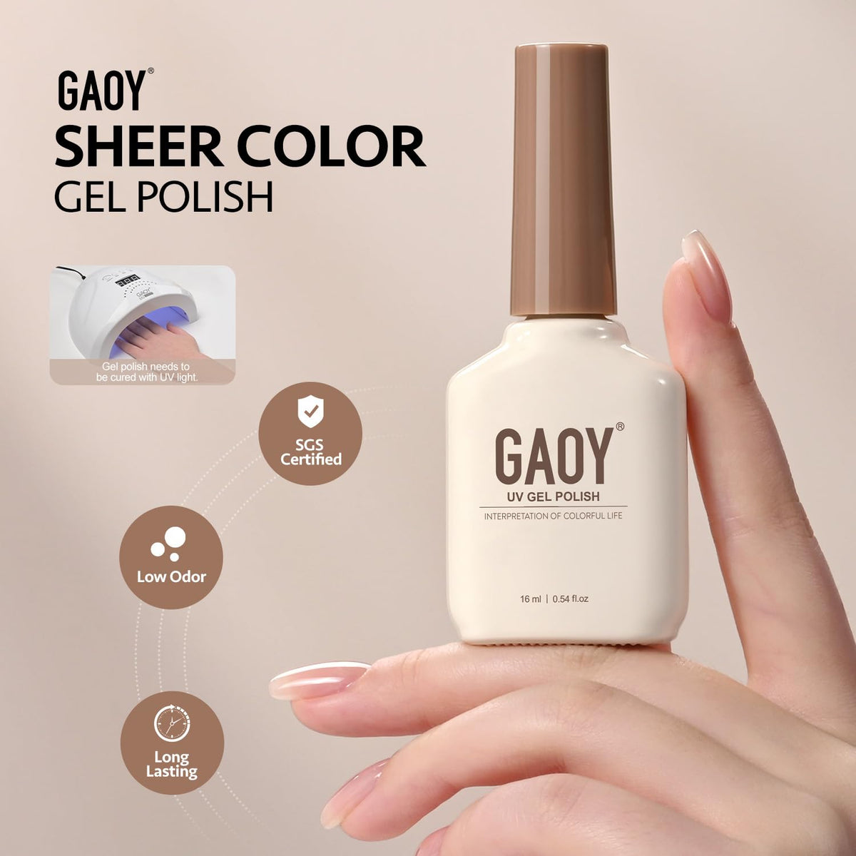 GAOY manicure in a home workspace illustrating easy at-home salon results