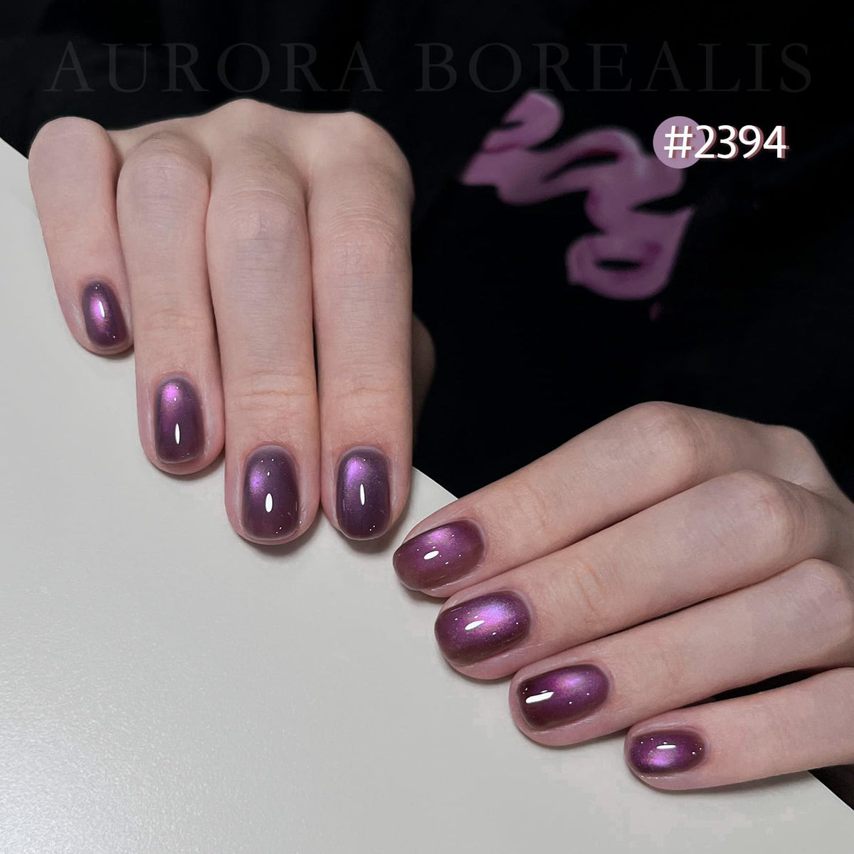 GAOY magnet detail held above polish creating cat-eye streak for precise designs