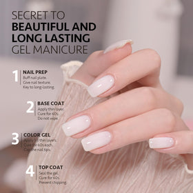 GAOY manicure in use on hand model illustrating glossy, salon-quality finish at home
