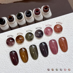 GAOY color swatch strip displaying nude to dark brown shades for design planning