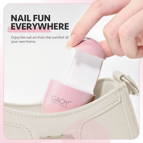 GAOY mini curing nails in use demonstrating even LED curing for faster polish drying