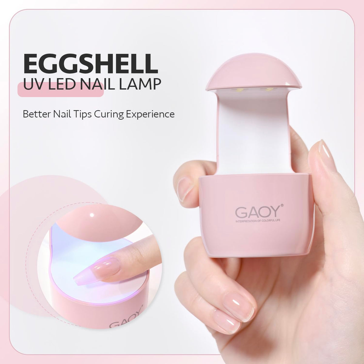 GAOY mini eggshell texture close-up highlighting finish and grip for comfortable handling