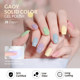 GAOY nail art ombré using pastels illustrating blendable colors for gradients
