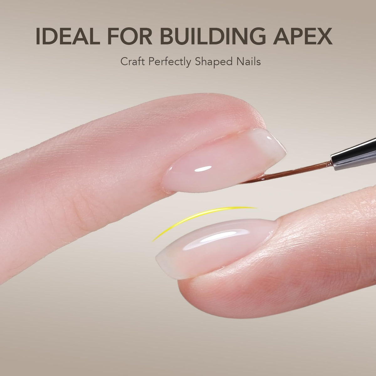 GAOY open jar with nail brush demonstrating easy precise application benefit
