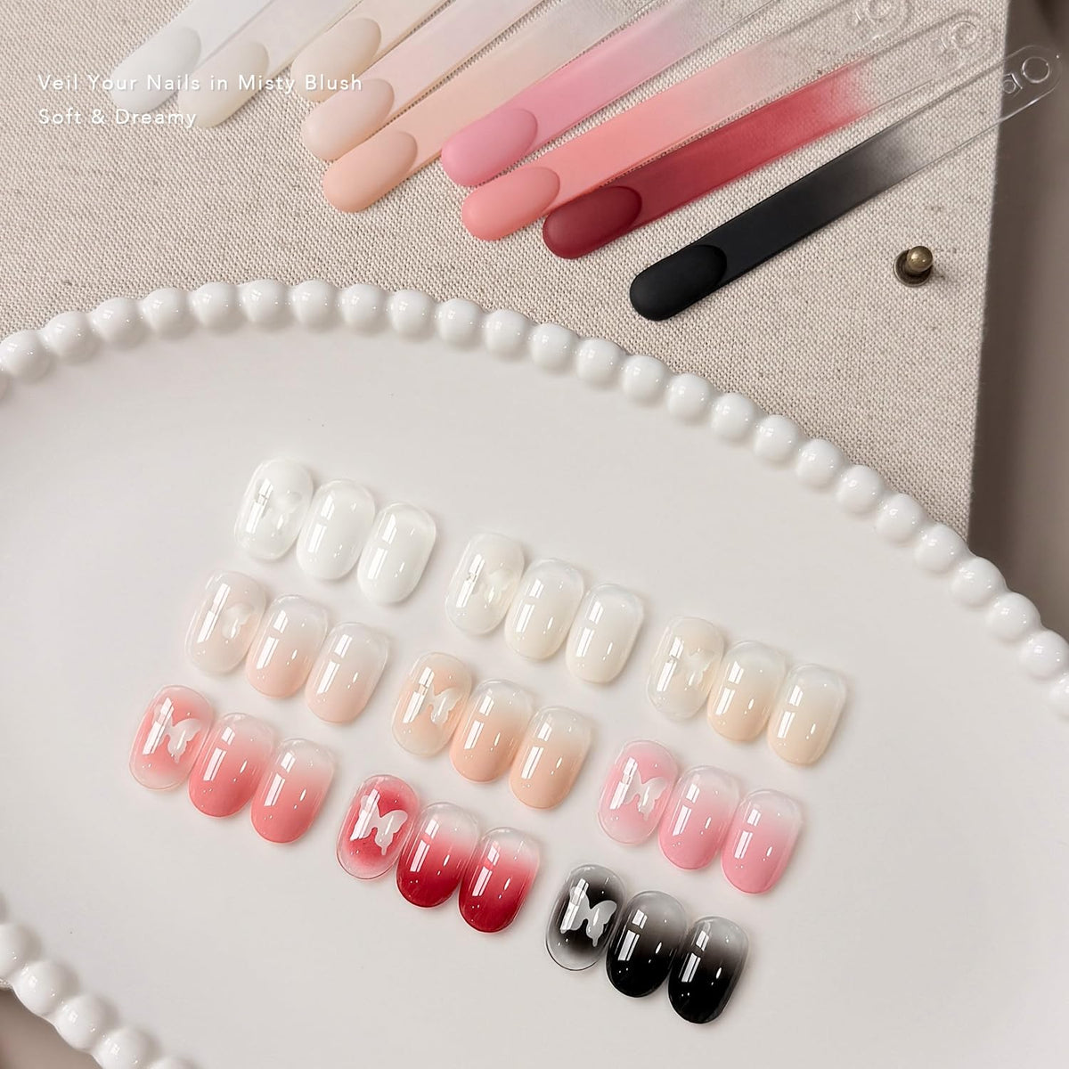 GAOY nail tips demonstrating seamless gradient results for inspiration