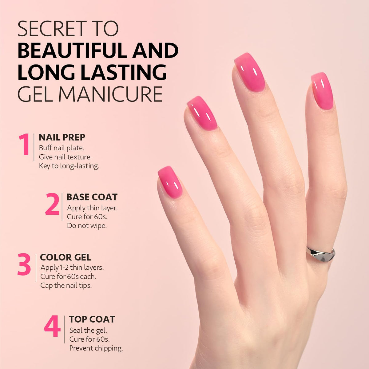 GAOY nails in use manicure showing durable glossy finish benefit