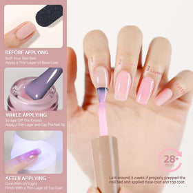 GAOY painted nails in use showing soft pink ombré for versatile nail art benefit