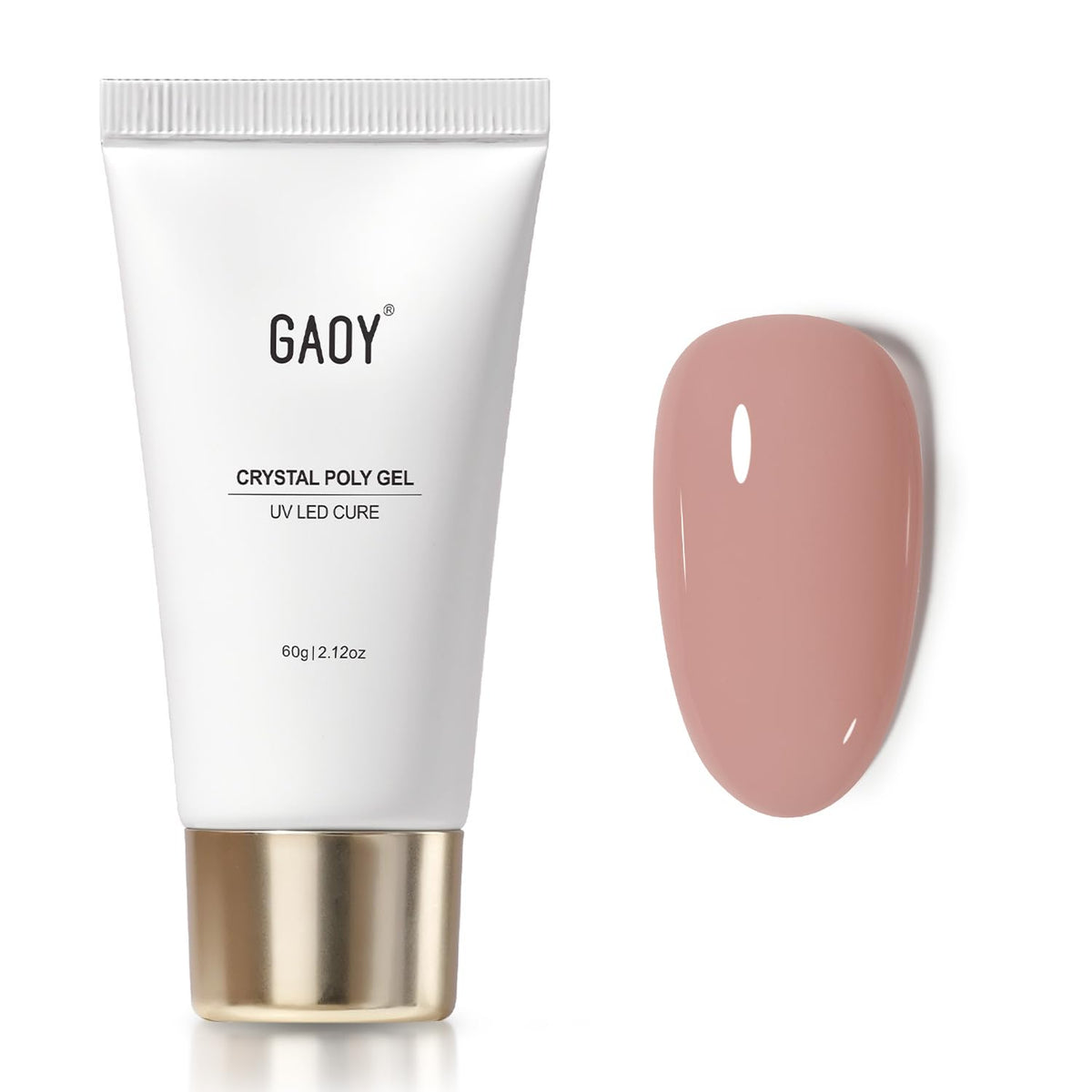 GAOY front tube showing Nude 03 builder gel for easy sculpting