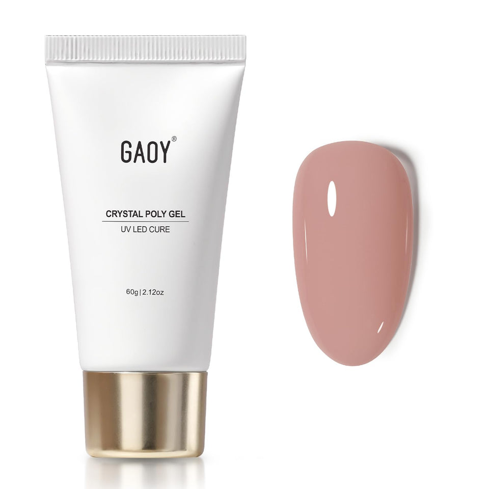 GAOY front tube showing Nude 03 builder gel for easy sculpting