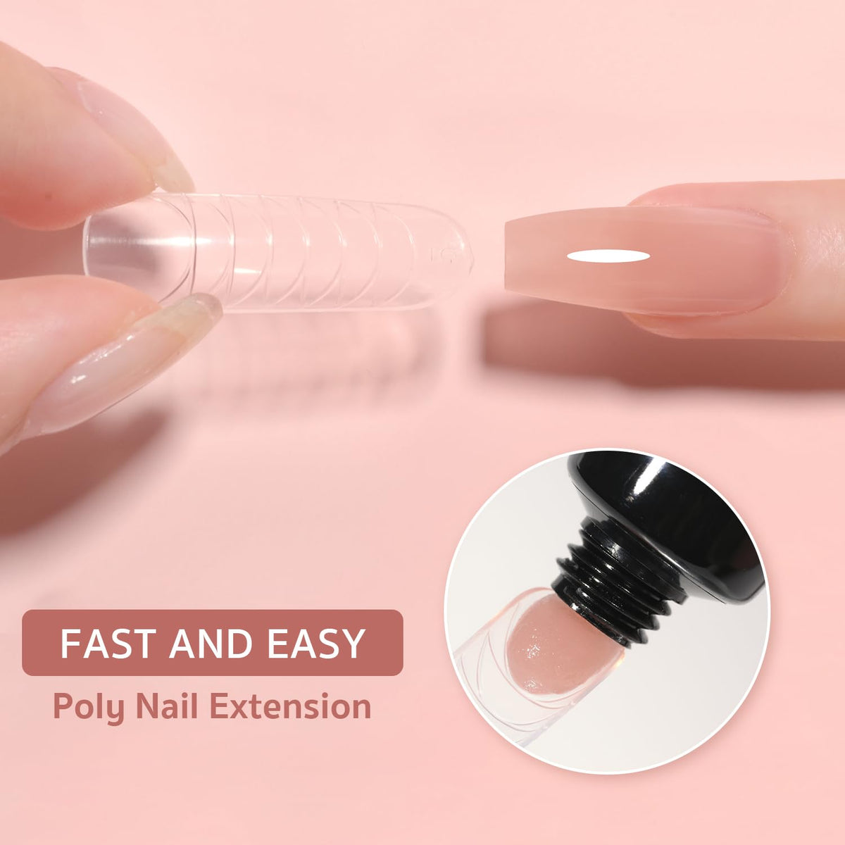 GAOY open jars displaying six colors and clear gel for versatile nail looks and quick selection