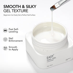 GAOY open pot close-up of milk-jelly texture, showing smooth buildable gel consistency
